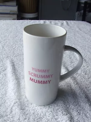 Yummy Scrummy Mummy Ceramic Mug By Amanda James Tall Skinny • £6.87