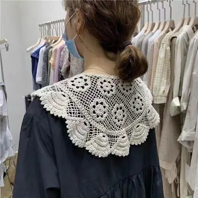 Fake Collars Hollow Crochet Detachable Collars Women Accessorie 1pc Knitted Lace • £10.99