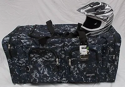 XL Moto X Atv Mx Gear Bag Motocross Off Road Mx  Snowmobile Digital Navy Camo • $49.99