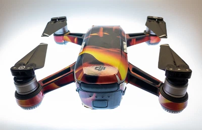 $26.48 • Buy Dji Spark Wrap W/2 Extra Battery Wrap / Fire-Skin / Sticker /Decal