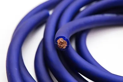 4 GAUGE OFC BLUE 25mm² POWER CABLE 4 AWG OXYGEN FREE COPPER PER METRE • £8.29