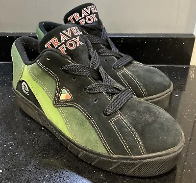 Vintage Travel Fox 90s Green / Black Trainers Sneakers Men UK 8 Very Rare • £34.99