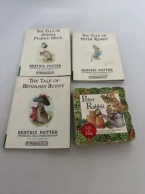 VIntage Lot Of 4 Children's Books Benjamin Bunny Jemima Puddle Duck Peter Rabbit • $29.99