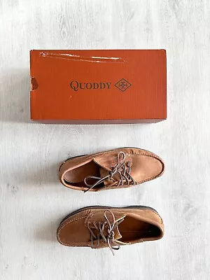 QUODDY Mens Cape Trail Leather 550 Maliseet Oxford Shoes NEW IN BOX UK 10 US 12 • £199.99