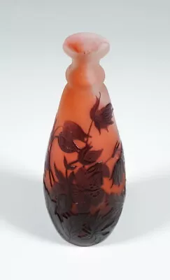 Emile Galle Nancy Cameo Vase Art Nouveau Anemone Height: 13 CM Um 1903 • £759.79