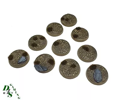 28.5mm Round Cracked Earth Resin Scenic Bases (x10) Warhammer 40K Sigmar  • £4.79