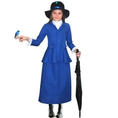 Mary Poppins Fancy Dress Nanny Kid Costume Mcphee Girls Edwardian World Book Day • £12.89