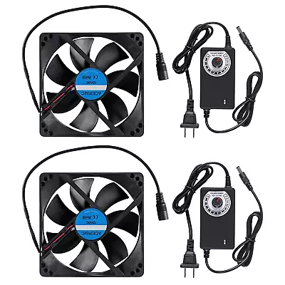 120Mm X 25Mm 110V 220V AC Powered Cooling Fan With Speed Controller Pack Of 2 • $25.39