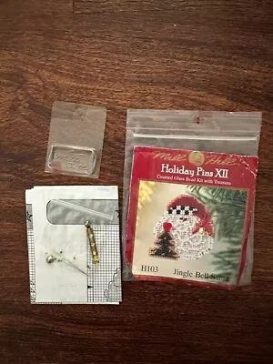 Mill Hill Holiday Pins XII  Jingle Bell Santa  Bead Kit H103 Unfinished OOP 2002 • $4.25