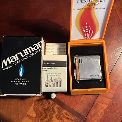 *VINTAGE* MARUMAN PIEZO ELECTRIC LIGHTER Original Box W/papers. -  • $23