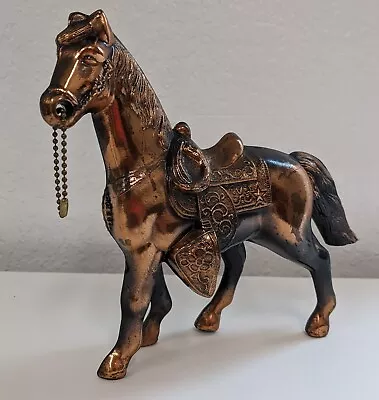 $19 • Buy Vintage Bronze Copper Western Horse Figurine Carnival Prize Statue 8 