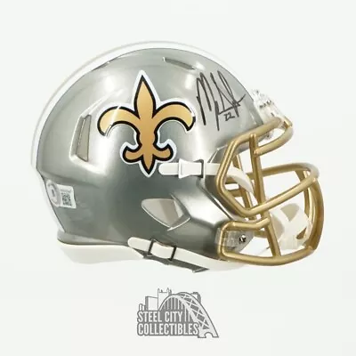 Mark Ingram Autographed New Orleans Flash Mini Football Helmet - BAS • $80.96