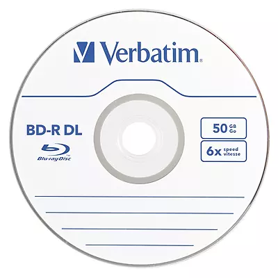 10 Pack VERBATIM 6X Blu-Ray BD-R DL Dual Layer 50GB Branded Logo In Paper Sleeve • $35.90