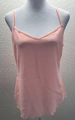 E By Eloise Women Peach Sleeveless Blouse Medium Light And Elegant • $11.99