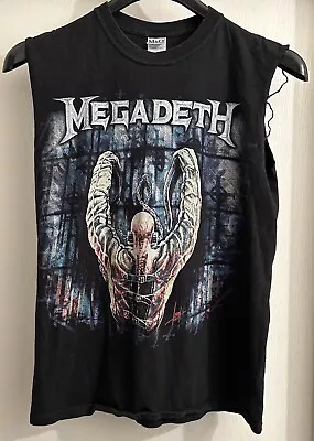 Black Straight Jacket Cut Off Sleeveless Megadeth Shirt Rare Size Small • $39