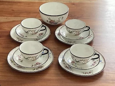 Collingwood China Vintage Art Deco 4 Cups 4 Saucers 4 Plates & Bowl • £30