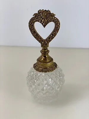 Vintage Matson Gilt Gold Ormolu Rose Perfume Bottle W/ Glass Dauber • $69.99