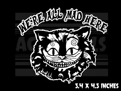 Alice In Wonderland - Cheshire Cat - Laptop Car Window Vinyl Decal Sticker  • $5.99