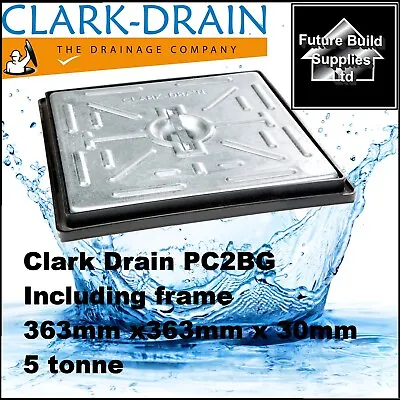 Clark Drain PC2BG 5 Tonne 300mm X 300mm Inspection Manhole Cover Cover & Frame • £21.35