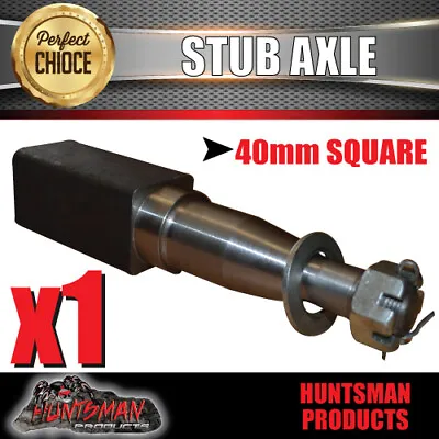 $13 • Buy X1 Trailer Stub Axle 40mm X 250mm Suit LM Bearings With Nut, Washer & Split Pin