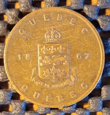 1867 Quebec Coat Of Arms Shell Token  White Garden Madonna Lily  • $4.42