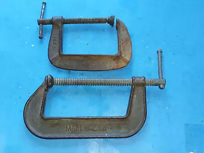 Vintage Malleable 6   & Brink & Cotton  C-Clamps # 144 M 3 - Made In USA • $25