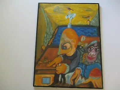 Valentin Zenkovsky Oil Painting Vintage Russian Surrealism Expressionism Lsd Mod • $1250