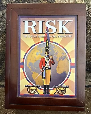 RISK Vintage Hasbro Game Collection Edition Library Book Shelf Wood Box • $21