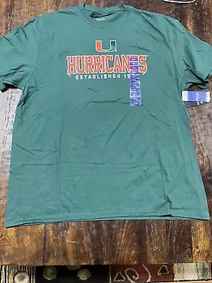 Captivating Miami Hurricanes Shirt UM Football Mens Size 2XL New XXL College • $19.99