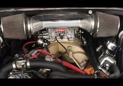 4-barrel Edelbrock Carburetor  Mopar Wedge Manifold  Cold Air Intake  • $650