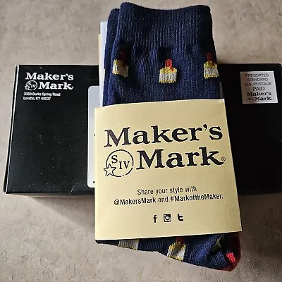 Maker's Mark Ambassador 2018 Holiday Gift Bottle Print Socks Brand New NIB • $9.99