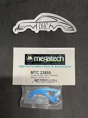 Megatech Vintage RC Car Part # MTC23855 Blue Alum. Front Left Brace Nitro TC3 • $14.99