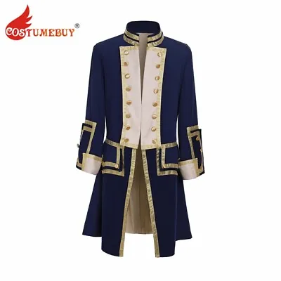 18th Century Historic Retro Cosplay Costume Men's Regency Tailcoat Jacket • £55.19