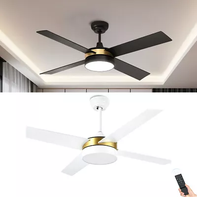 52 Inch Ceiling Fan With Light And Remote Control 4 Blade Dimmable Fanlight • $82.99