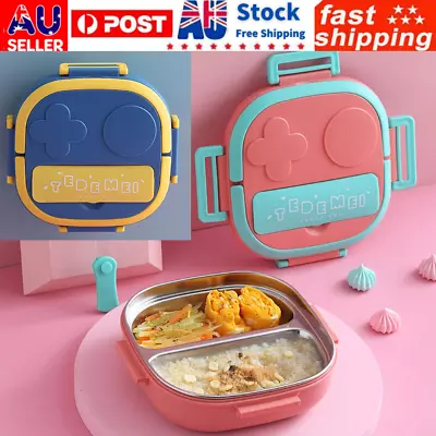$21.91 • Buy Portable Stainless Steel Kids Baby Lunch Box Thermos Hot Food Container Bento