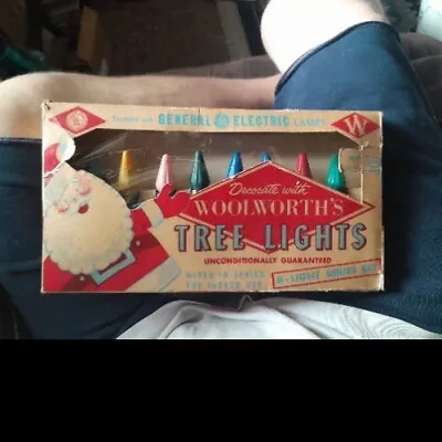 $38.56 • Buy Vintage 1950's Woolworth's Christmas Tree Lights New In Original Box TESTED