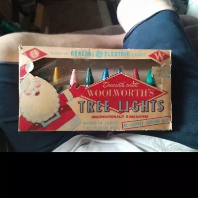 $38.56 • Buy Vintage 1950's Woolworth's Christmas Tree Lights New In Original Box TESTED