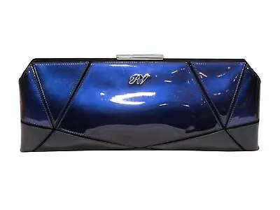 Navy Roger Vivier Patent Prismick Clutch • $495