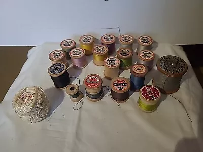 Job Lot Sylco And Others Wooden Cotton Reels • £10