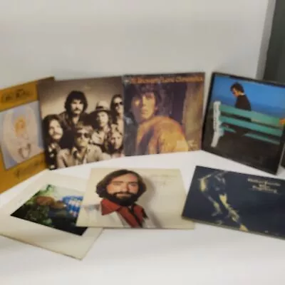 Collection Of 7 Vintage Variety Popular Rock Vinyl Records • $9.99