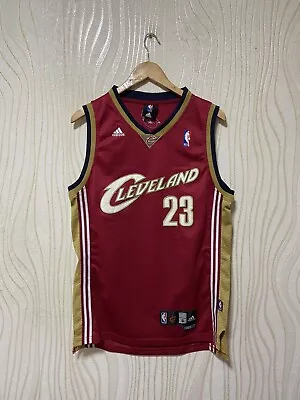 CLEVELAND CAVALIERS BASKETBALL SHIRT JERSEY ADIDAS Sz S MEN LEBRON JAMES #23 RE • $89.99