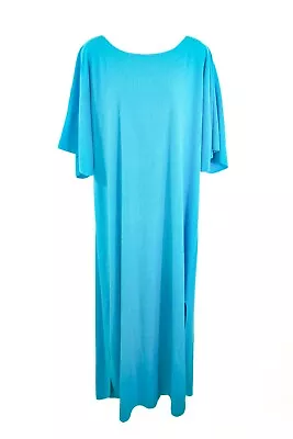 Vintage 1970's Lucie Ann  Beverly Hills Terrycloth Caftan Maxi Dress (579) • $19.50