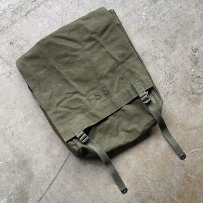 Vintage FSS U.S. Forest Services Canvas Knapsack Backpack • $85