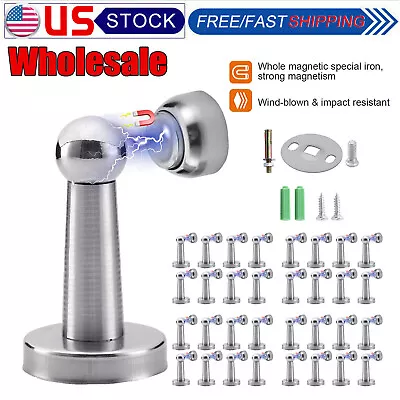 Magnetic Door Stop Holder Home Safety Stopper Floor Mount Screws Catch Wholesale • $6.25