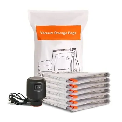 $45.65 • Buy Wevac Large Vacuum Storage Bag Large X 6 | Space Saver With Premium Electric ...