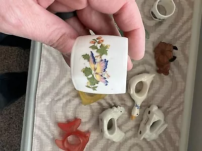 Set Of 11 / Vintage Napkin Rings / Including Aynsley Cottage Garden Set • $1.99