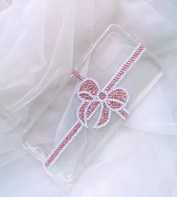 £9.18 • Buy Bling Pink Bow Sparkle Top A Opal Crystal Phone Case Cover For Various Iphone