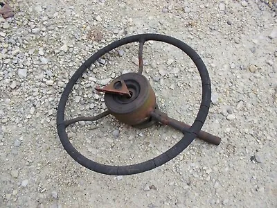 $169.85 • Buy Farmall M H IH Tractor VINTAGE Weighted Steering Wheel W/ Mounting Bracket Parts