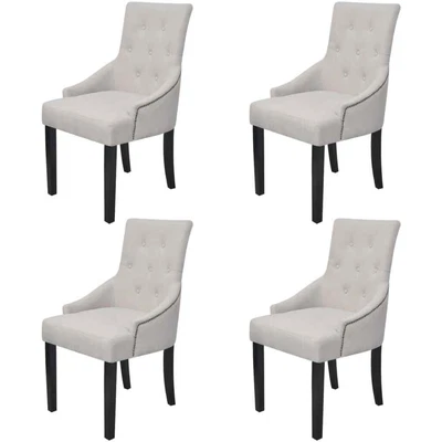 $838.99 • Buy 2/4/6PC Dining Chair Fabric Upholstery Padded Seat Kitchen Armchairs VidaXL