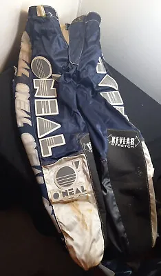 Vintage Motocross O'NEAL Raceware Usa Pants Size 28 Blue Gray Grey  /87 • $50